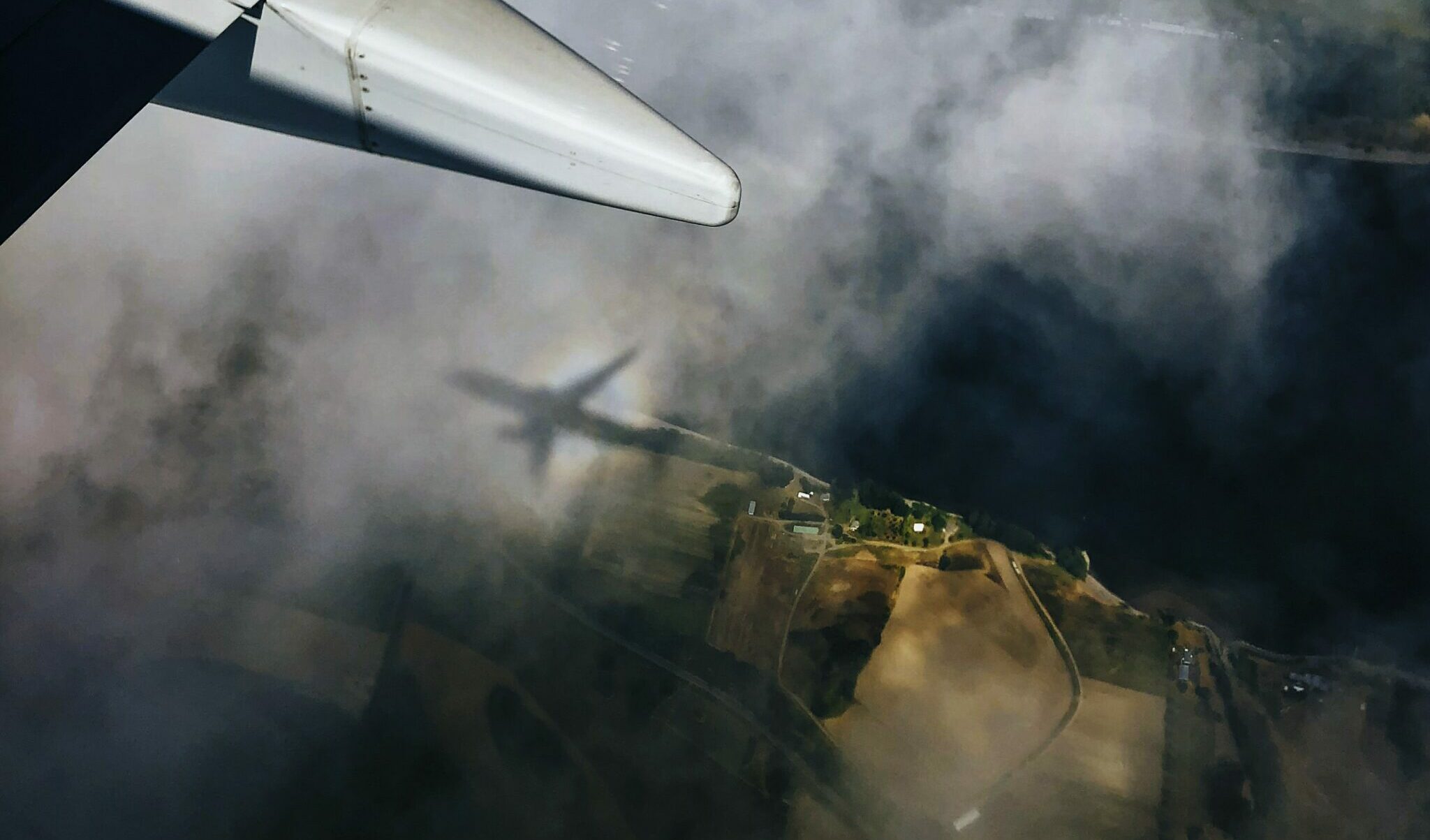 Shadow of an aircraft